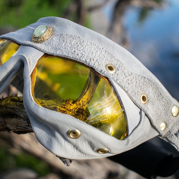 Leather Goggles, Burning Man, Steam Punk - Picture 4 of 8